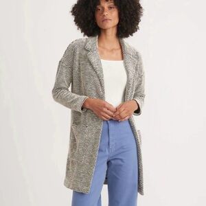 Marine Layer Birdseye Collared Knit Cardigan size Medium
